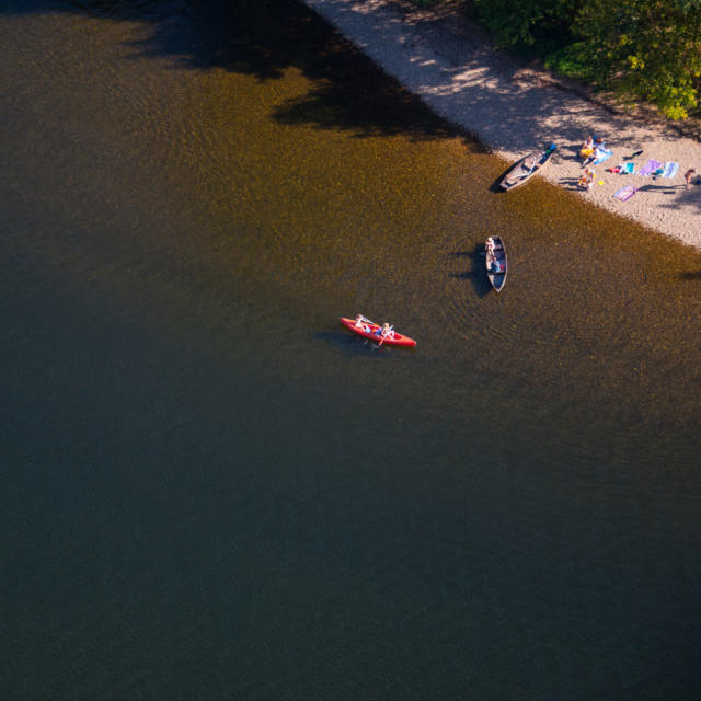 Canoës sur la Dordogne