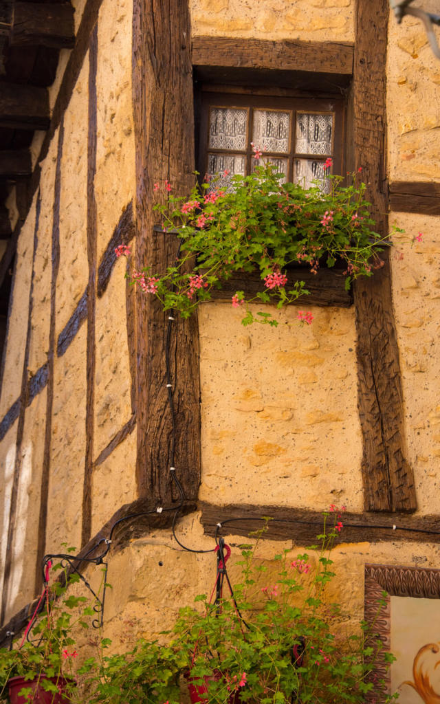 Façade à colombage dans le Quartier Ouest de Sarlat