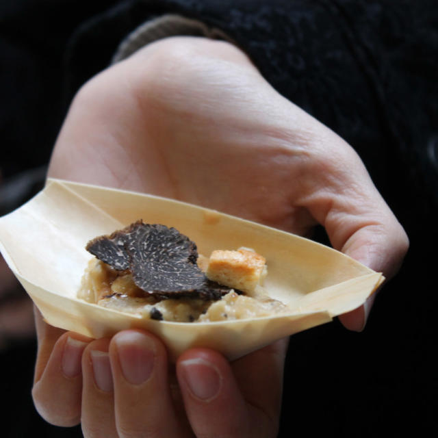 Dégustation de bouchées à base de truffe