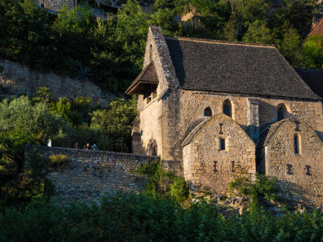 Toit en lauze de l'église de La Roque-Gageac