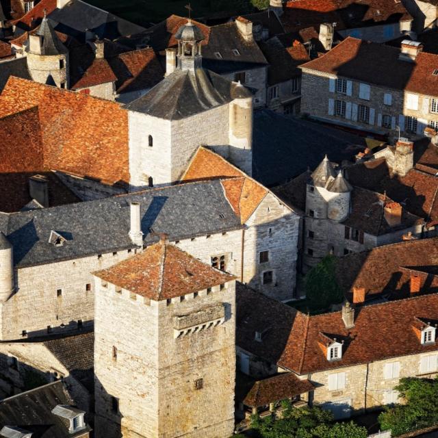 Vue sur les toits de Martel, dans le Lot