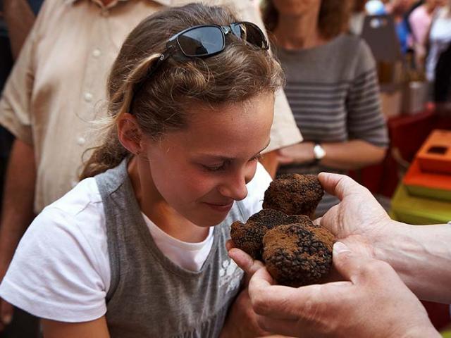 Animations pendant la fête de la truffe à Sarlat