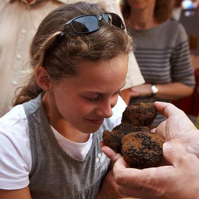 Animations pendant la fête de la truffe à Sarlat