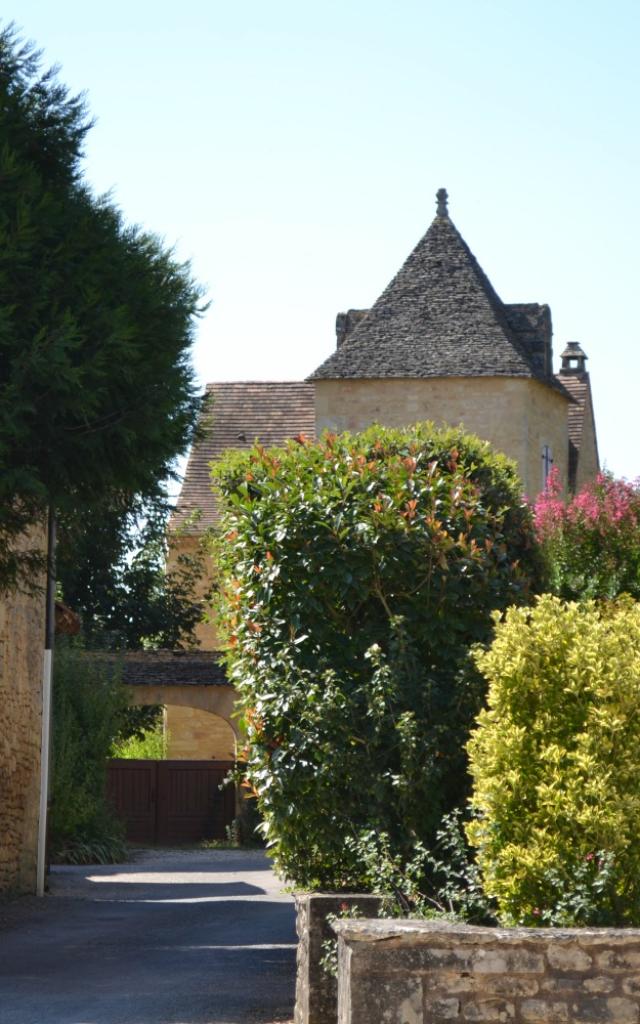 Toits de lauzes dans le village de Proissans